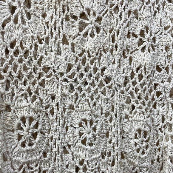 Macelli Vintage Cotton Crochet bohemian festival Medium Top - Picture 9 of 9